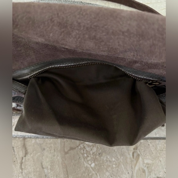 Campomaggi Teodorano Silver Metallic Leather Crossbody Shoulder Bag RARE HTF - Picture 10 of 16